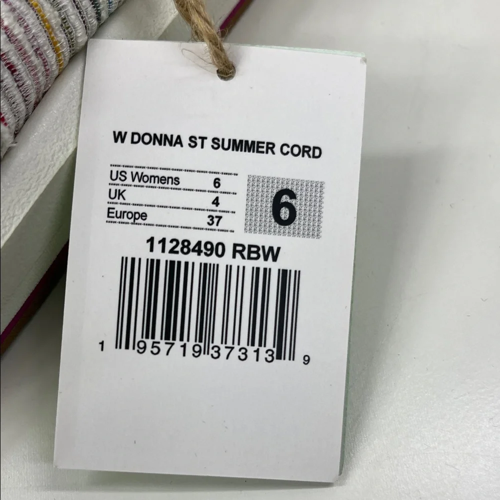 NWT SANUK WOMEN'S DONNA ST SUMMER CORD RAINBOW Size 6 - Picture 4 of 7